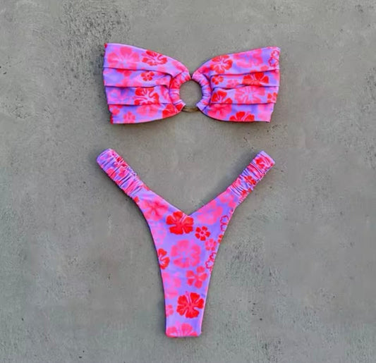 Strapless Bandeau Bikini Set